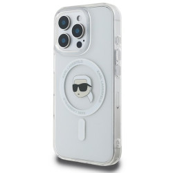 Karl Lagerfeld KLHMP16LHLSKIH iPhone 16 Pro 6.3" Hardcase IML Metal Karl Head MagSafe / white