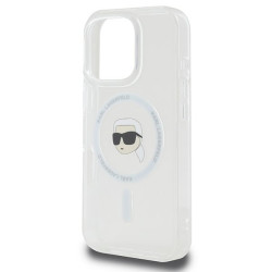 Karl Lagerfeld KLHMP16LHLSKIH iPhone 16 Pro 6.3" Hardcase IML Metal Karl Head MagSafe / white