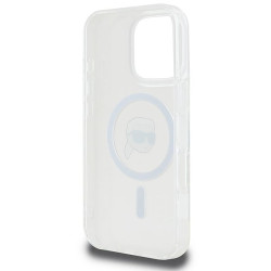 Karl Lagerfeld KLHMP16LHLSKIH iPhone 16 Pro 6.3" Hardcase IML Metal Karl Head MagSafe / white