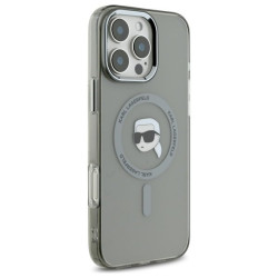 Karl Lagerfeld KLHMP16LHLSKIK IPhone 16 Pro 6.3" Hardcase IML Metal Karl Head MagSafe