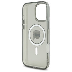 Karl Lagerfeld KLHMP16LHLSKIK IPhone 16 Pro 6.3" Hardcase IML Metal Karl Head MagSafe