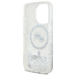 Karl Lagerfeld KLHMP16LLGKCSGH Liquid Glitter Karl&Choupette Hardcase for iPhone 16 Pro 6.3" / transparent