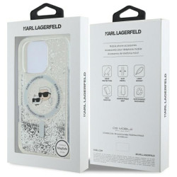 Karl Lagerfeld KLHMP16LLGKCSGH Liquid Glitter Karl&Choupette Hardcase for iPhone 16 Pro 6.3" / transparent