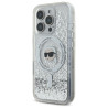 Karl Lagerfeld KLHMP16LLGKISGH Liquid Glitter Karl Head MagSafe Case for iPhone 16 Pro 6.3" / transparent