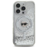 Karl Lagerfeld KLHMP16LLGKISGH Liquid Glitter Karl Head MagSafe Case for iPhone 16 Pro 6.3" / transparent