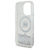 Karl Lagerfeld KLHMP16LLGKISGH Liquid Glitter Karl Head MagSafe Case for iPhone 16 Pro 6.3" / transparent