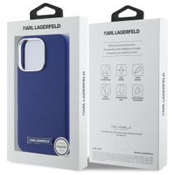 Karl Lagerfeld KLHMP16LPGMSRPB Hardcase FW Metal Plate MagSafe for iPhone 16 Pro 6.3" / blue
