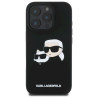 Karl Lagerfeld KLHMP16LSKCHPPLK Silicone Double Heads Print Hardcase for iPhone 16 Pro 6.3" / black