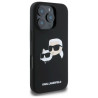 Karl Lagerfeld KLHMP16LSKCHPPLK Silicone Double Heads Print Hardcase for iPhone 16 Pro 6.3" / black