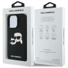 Karl Lagerfeld KLHMP16LSKCHPPLK Silicone Double Heads Print Hardcase for iPhone 16 Pro 6.3" / black