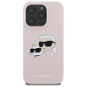 Karl Lagerfeld KLHMP16LSKCHPPLP Hardcase Silicone Double Heads Print for iPhone 16 Pro 6.3" / pink