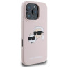 Karl Lagerfeld KLHMP16LSKCHPPLP Hardcase Silicone Double Heads Print for iPhone 16 Pro 6.3" / pink
