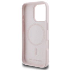 Karl Lagerfeld KLHMP16LSKCHPPLP Hardcase Silicone Double Heads Print for iPhone 16 Pro 6.3" / pink