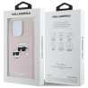 Karl Lagerfeld KLHMP16LSKCHPPLP Hardcase Silicone Double Heads Print for iPhone 16 Pro 6.3" / pink