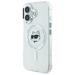 Karl Lagerfeld KLHMP16MHLSCHH Hardcase IML Metal Choupette Head MagSa for iPhone 16 Plus 6.7" / white