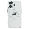 Karl Lagerfeld KLHMP16MHLSCHH Hardcase IML Metal Choupette Head MagSa for iPhone 16 Plus 6.7" / white