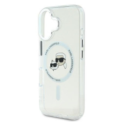 Karl Lagerfeld KLHMP16MHLSKCH Hardcase IML Metal Karl&Choupette Head for iPhone 16 Plus 6.7" / white