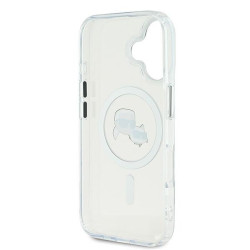 Karl Lagerfeld KLHMP16MHLSKCH Hardcase IML Metal Karl&Choupette Head for iPhone 16 Plus 6.7" / white