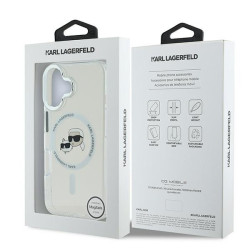 Karl Lagerfeld KLHMP16MHLSKCH Hardcase IML Metal Karl&Choupette Head for iPhone 16 Plus 6.7" / white