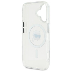 Karl Lagerfeld KLHMP16MHLSKIH Hardcase IML Metal Karl Head MagSafe for iPhone 16 Plus 6.7" / white