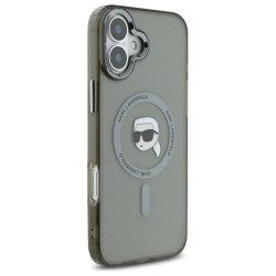 Karl Lagerfeld KLHMP16MHLSKIK Hardcase IML Metal Karl Head MagSafe for iPhone 16 Plus 6.7" / black