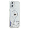Karl Lagerfeld KLHMP16MLGKISGH iPhone 16 Plus 6.7" hardcase transparent Liquid Glitter Karl Head Mag