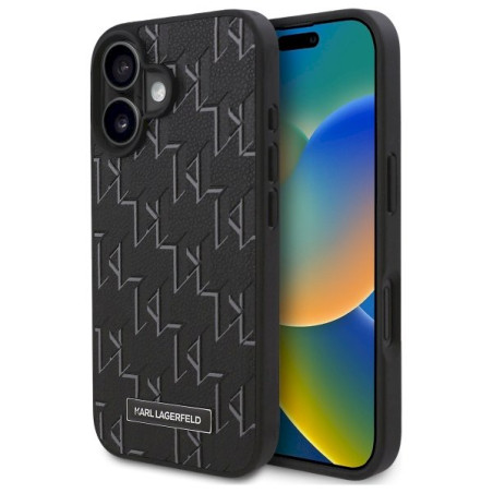 Karl Lagerfeld KLHMP16MPKHPORPK Hardcase Hot Stamp MagSafe for iPhone 16 Plus 6.7" / black