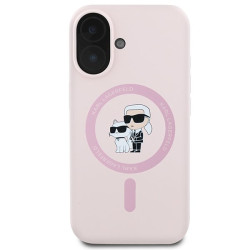 Karl Lagerfeld KLHMP16MSCMKCRHP iPhone 16 Plus 6.7" pink hardcase Silicone Karl&Choupette Head
