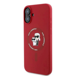 Karl Lagerfeld KLHMP16MSCMKCRHR iPhone 16 Plus 6.7" red hardcase Silicone Karl&Choupette Hea