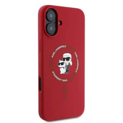 Karl Lagerfeld KLHMP16MSCMKCRHR iPhone 16 Plus 6.7" red hardcase Silicone Karl&Choupette Hea