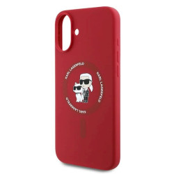 Karl Lagerfeld KLHMP16MSCMKCRHR iPhone 16 Plus 6.7" red hardcase Silicone Karl&Choupette Hea