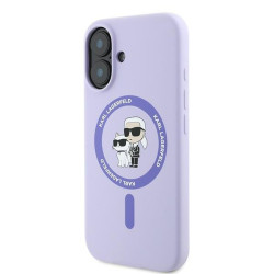 Karl Lagerfeld KLHMP16MSCMKCRHU Silicone Karl&Choupette Hardcase for iPhone 16 Plus 6.7" / purple