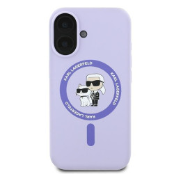 Karl Lagerfeld KLHMP16MSCMKCRHU Silicone Karl&Choupette Hardcase for iPhone 16 Plus 6.7" / purple