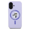 Karl Lagerfeld KLHMP16MSCMKCRHU Silicone Karl&Choupette Hardcase for iPhone 16 Plus 6.7" / purple