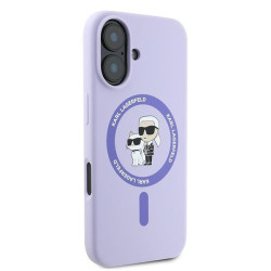 Karl Lagerfeld KLHMP16MSCMKCRHU Silicone Karl&Choupette Hardcase for iPhone 16 Plus 6.7" / purple