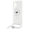 Karl Lagerfeld KLHMP16SHCCHNT iPhone 16 6.1" hardcase transparent IML Choupette Head & Cord Magsafe