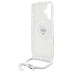 Karl Lagerfeld KLHMP16SHCCHNT iPhone 16 6.1" hardcase transparent IML Choupette Head & Cord Magsafe