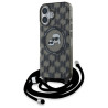 Karl Lagerfeld KLHMP16SHCKCKLCK Hardcase IML Crossbody Monogram Karl & Chou for iPhone 16 6.1" / black