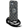 Karl Lagerfeld KLHMP16SHCKCKLCK Hardcase IML Crossbody Monogram Karl & Chou for iPhone 16 6.1" / black