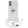 Karl Lagerfeld KLHMP16SHCKHNT iPhone 16 6.1" hardcase transparent Crossbody IML Karl Head Magsafe