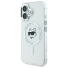Karl Lagerfeld KLHMP16SHLSCHH iPhone 16 6.1" hardcase IML Metal Choupette Head MagSafe / white