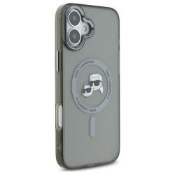 Karl Lagerfeld KLHMP16SHLSKCK Hardcase IML Metal Karl&Choupette Head MagS for iPhone 16 6.1" / black