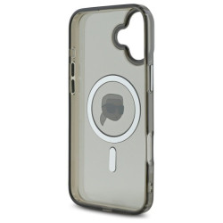 Karl Lagerfeld KLHMP16SHLSKIK hardcase IML Metal Karl Head MagSafe for iPhone 16 6.1" / black