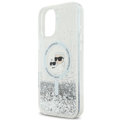 Karl Lagerfeld KLHMP16SLGKCSGH Liquid Glitter Karl&Choupette Head Hardcase for iPhone 16 6.1" / transparent