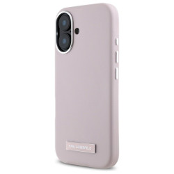Karl Lagerfeld KLHMP16SPGMSRPP Hardcase FW Metal Plate MagSafe for iPhone 16 6.1" / pink