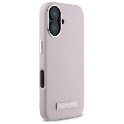 Karl Lagerfeld KLHMP16SPGMSRPP Hardcase FW Metal Plate MagSafe for iPhone 16 6.1" / pink