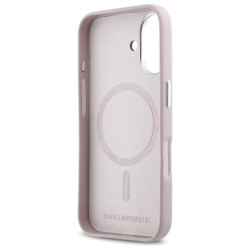 Karl Lagerfeld KLHMP16SPGMSRPP Hardcase FW Metal Plate MagSafe for iPhone 16 6.1" / pink