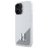 Karl Lagerfeld KLHMP16SSCMKMPCH Hardcase Silicone Initial Metal Logo Ma for iPhone 16 6,1" / white