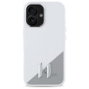 Karl Lagerfeld KLHMP16SSCMKMPCH Hardcase Silicone Initial Metal Logo Ma for iPhone 16 6,1" / white
