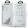 Karl Lagerfeld KLHMP16SSCMKMPCH Hardcase Silicone Initial Metal Logo Ma for iPhone 16 6,1" / white